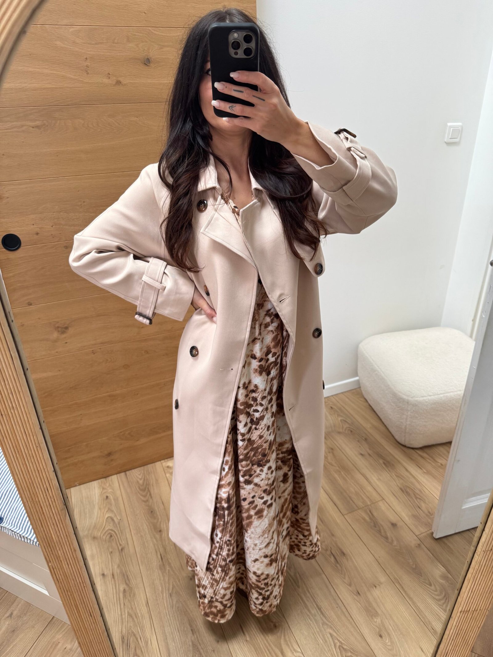 Apache - Trench long ceinturé Beige – Image 5