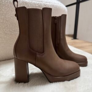 Séléné - Bottines à talons Marron