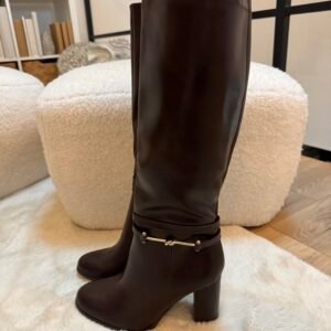 Chalie - Bottes à talons Marron Foncé